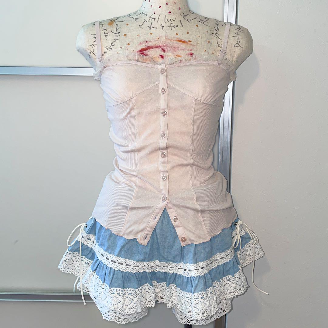 00s 希少 LIZLISA ティアードフリルレースホワイトスカパン 姫カジ ティアードフリルスカパン ｜ LIZ LISA（リズリサ）公式通販