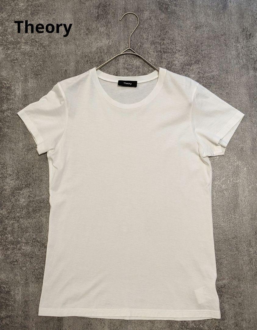 Theory 定番 上品なホワイト 半袖 Tシャツ （セオリー）★上質 美品★