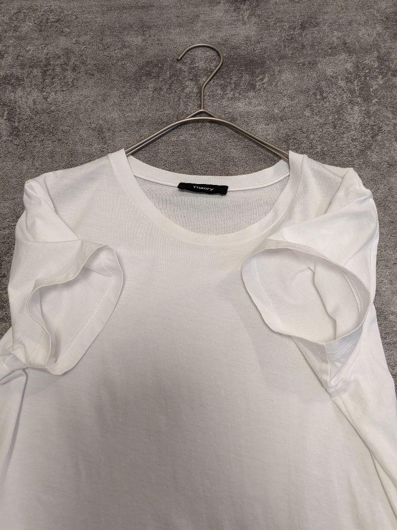 Theory 定番 上品なホワイト 半袖 Tシャツ （セオリー）★上質 美品★