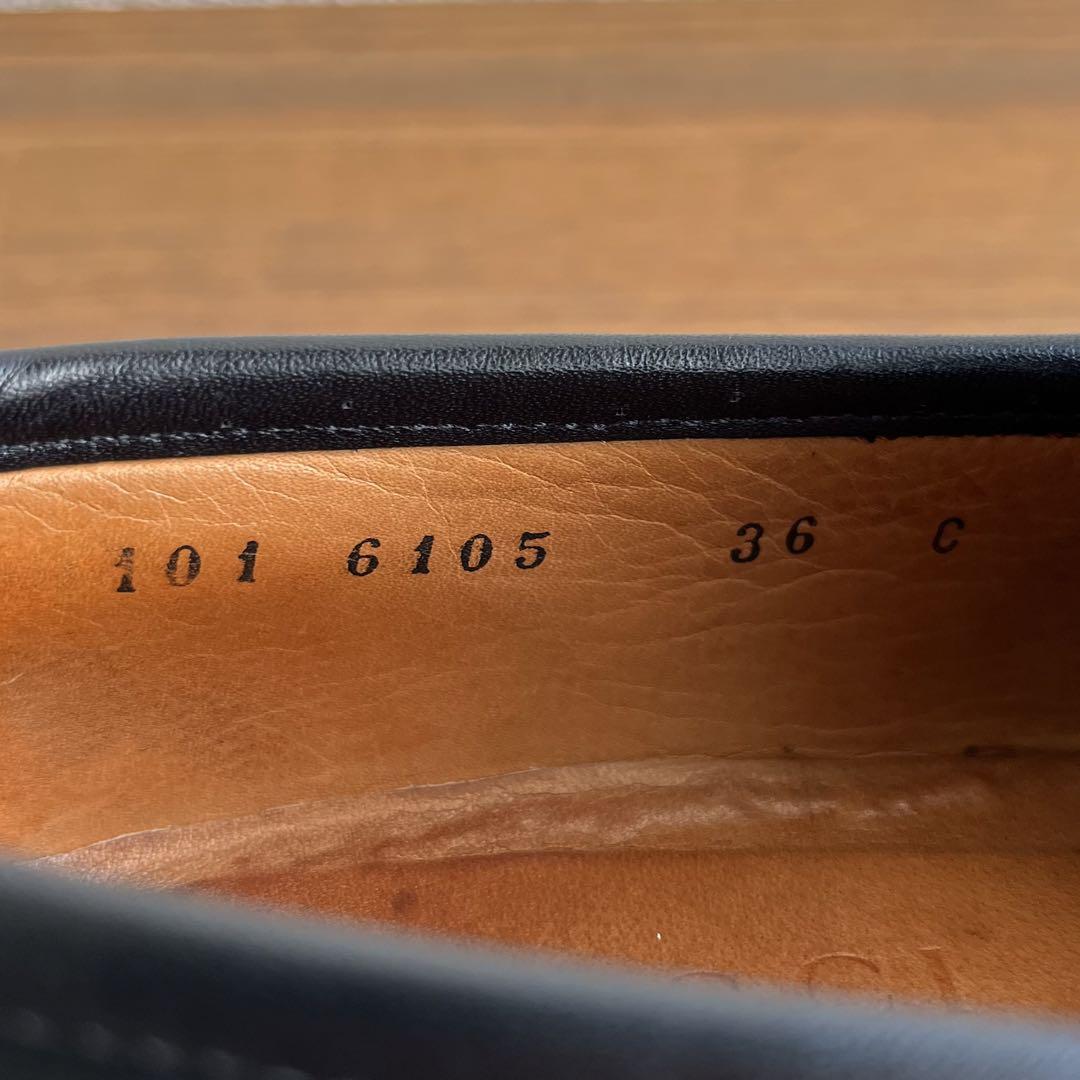 GUCCI ホースビット ラグソール ローファー 黒金 36 C 23.0
