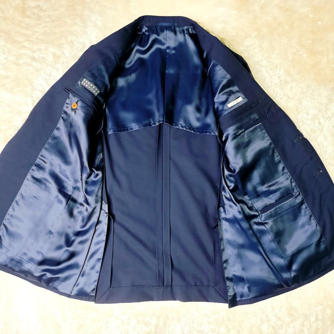 美品✨️バーニーズニューヨーク Super150's スーツ ネイビー 背抜き