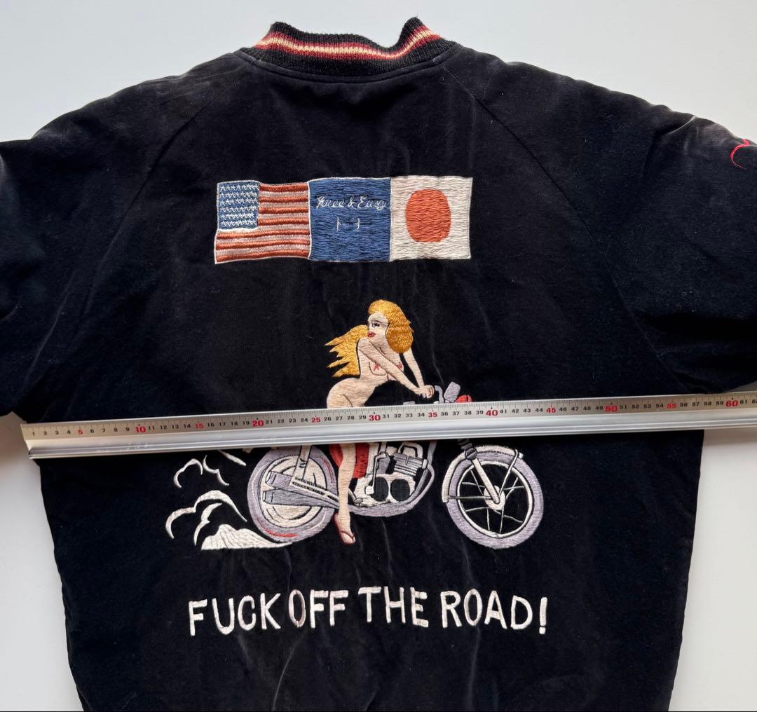 ヴィンテージ・ビンテージ品★テーラー東洋バイカー風刺繍 スカジャン