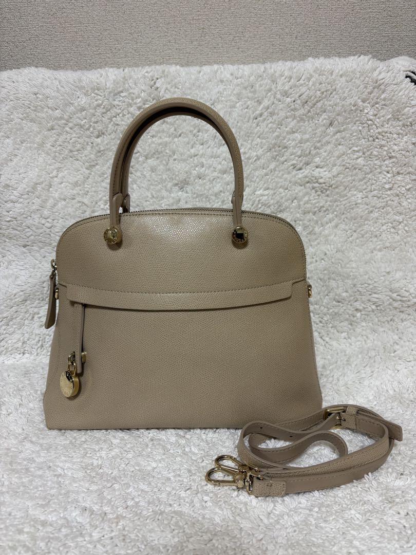 【美品】フルラ　パイパー　ハンドバック　べージュ　M 2way
