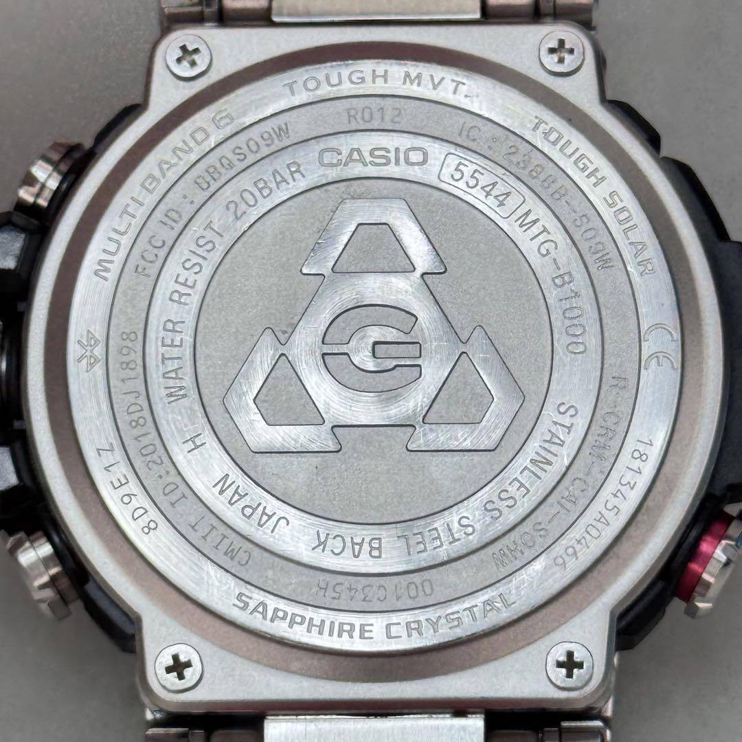 【美品】G-SHOCK MTG-B1000D-1AJF メタルバンド電波ソーラー gショック g-shock 電波ソーラー メンズ腕時計 腕時計 メンズ