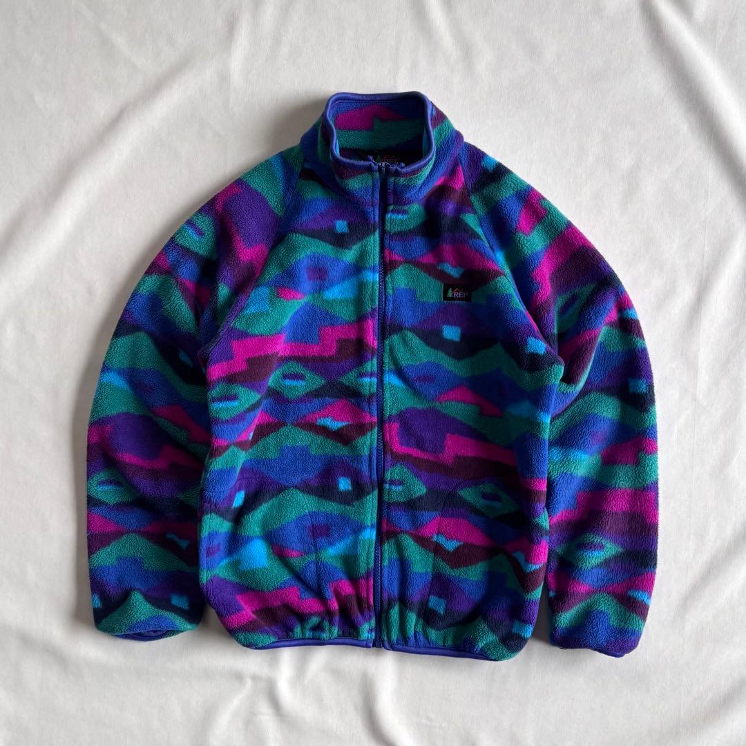 90s REI All-over pattern fleece jacketXS(SS)・REI Co-op