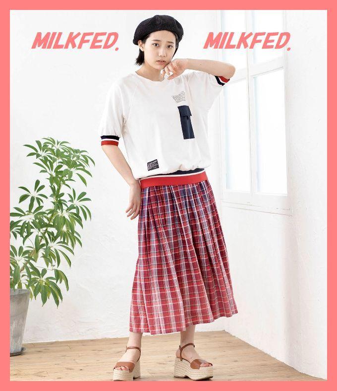 ☆ミルクフェド☆超美品☆完売ラインリブポケ付きカットソーTシャツ☆