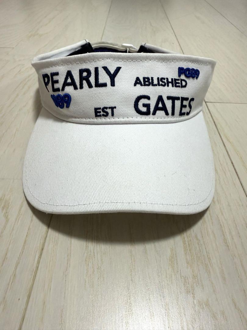 PEARLY GATES バイザー ホワイト - メルカリ