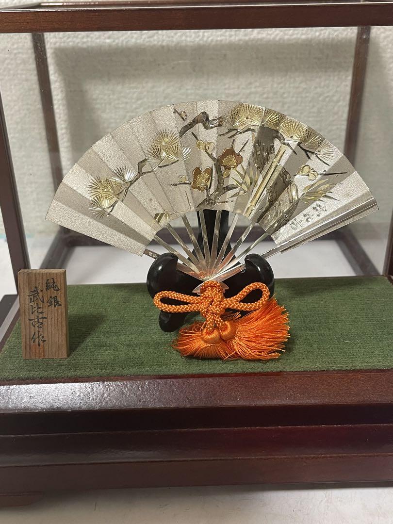 純銀製 武比古作 扇