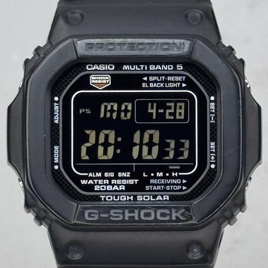 美品 G-SHOCK GW-M5600BC 電波ソーラー ブラック メタルバンド