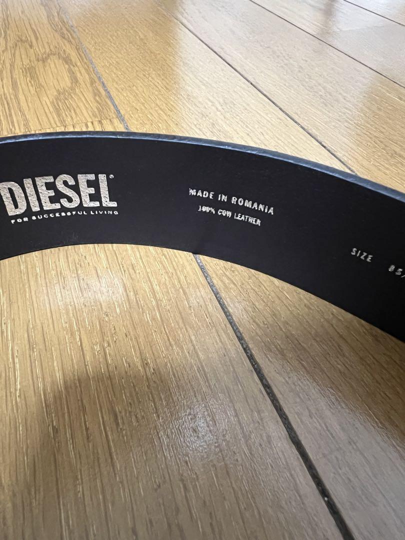 DIESEL ロゴベルト 100%牛革 ディーゼル 85