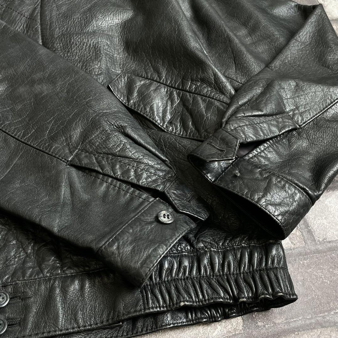 vintage 古着 レザーブルゾン ブラック 80's-