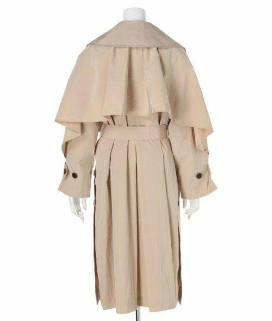 CADUNE　バックフリルコート　ベージュ　38(Ｍ)　¥47300→