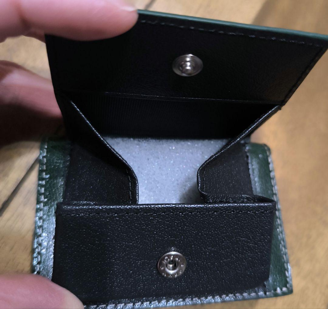 TAKEO KIKUCHI レザーメンズ財布　グリーン