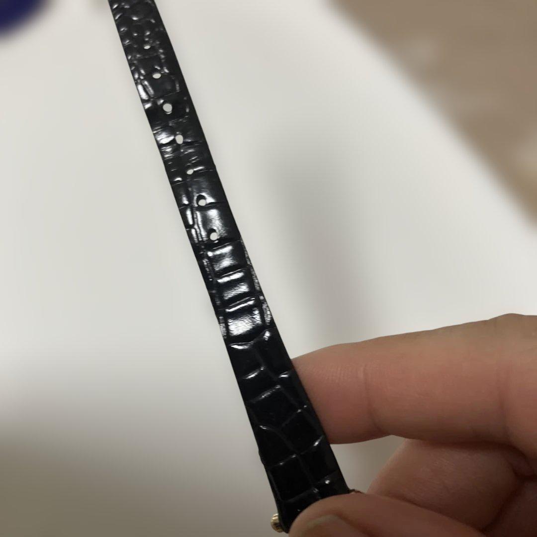 CAレディース 黒レザー 時計