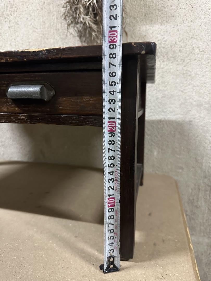 昭和レトロ　木製　文机　引出し2杯