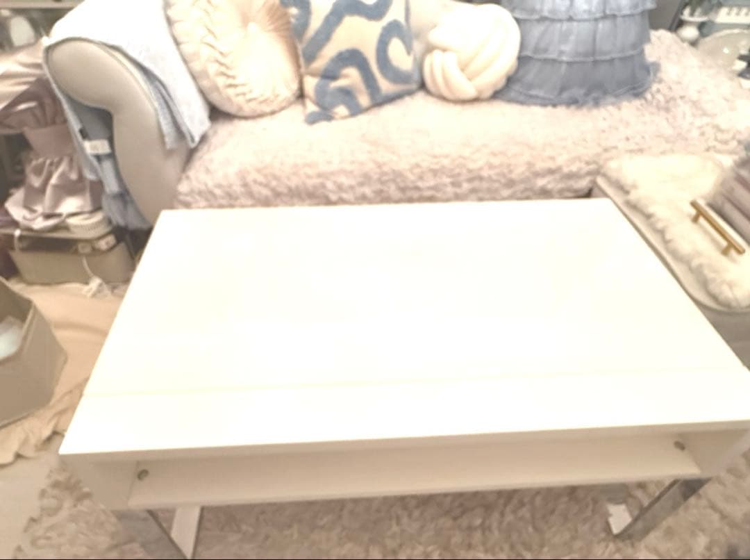 リフティングテーブル センターテーブル 白 昇降 テレワーク 横幅90㎝目立った傷や汚れなし