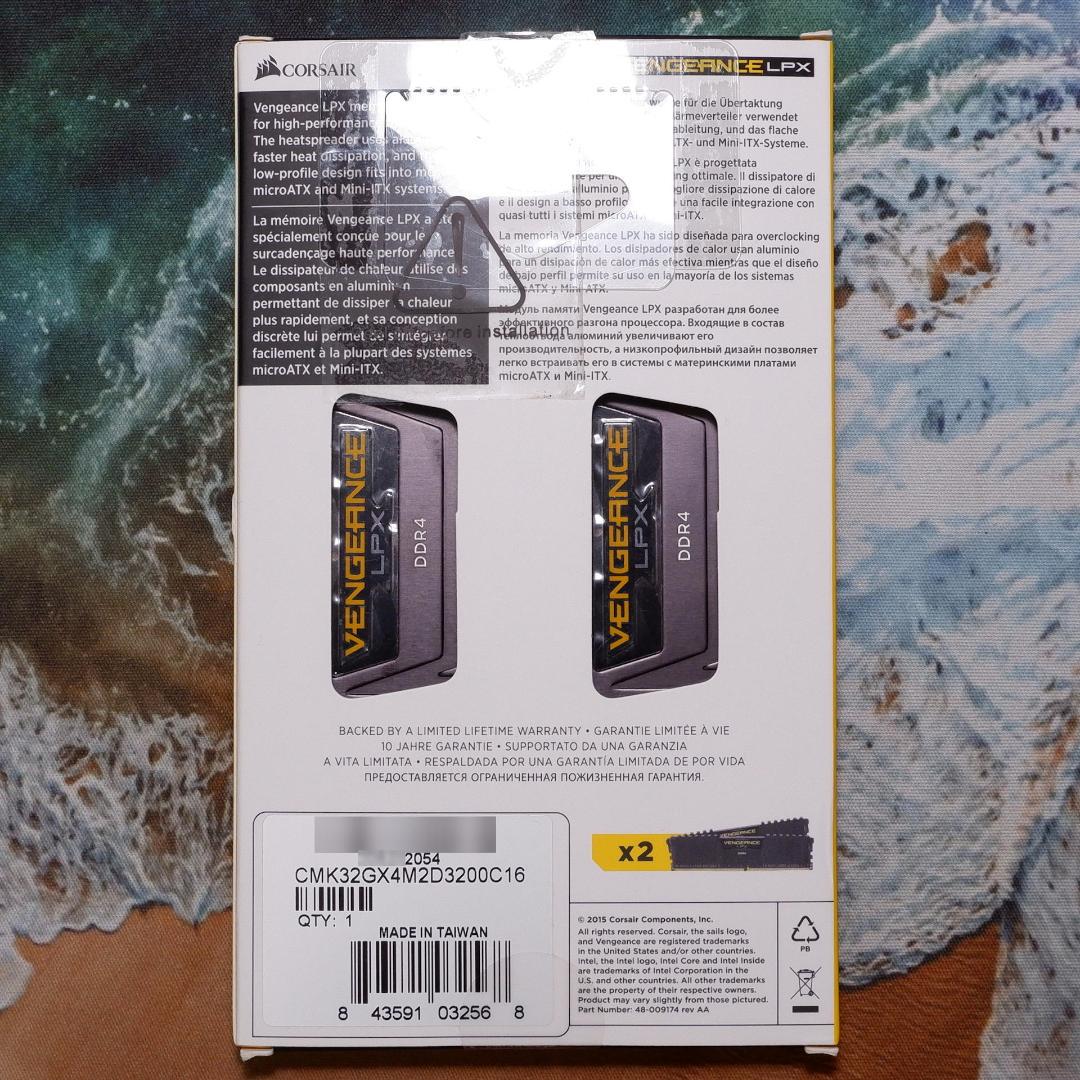 CORSAIR DDR4-3200MHz メモリ 32GB [16GBx2枚]