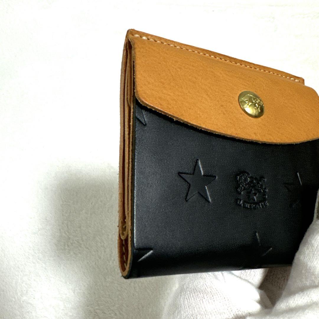極美品 イルビゾンテ 日本限定 二つ折り財布 バイカラー スター 極美品 イルビゾンテ 日本限定 二つ折り財布 バイカラー スター