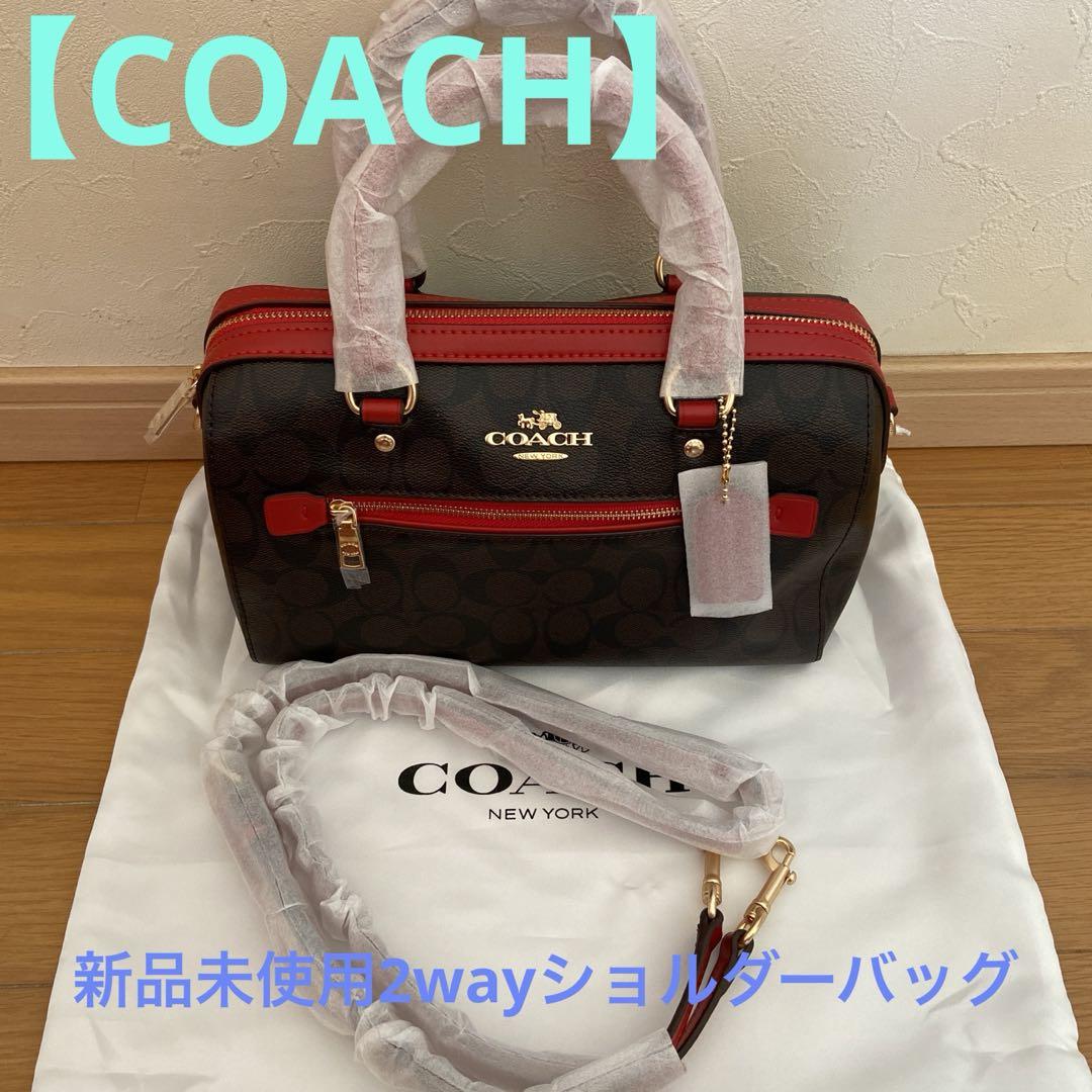 【未使用】COACHコーチPVCレザー2wayショルダーバッグ