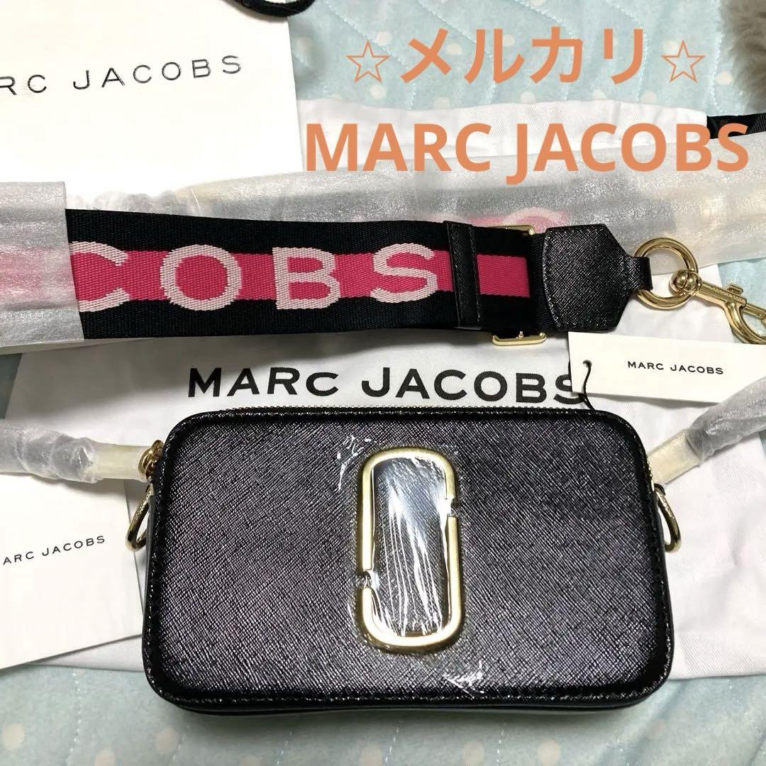 まち約7cm【新品】MARC JACOBS Snapshot BLACK pink