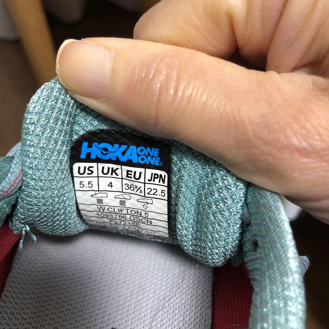 HOKA CLIFTON5 22.5㎝レディースランニングシューズアクアブルー