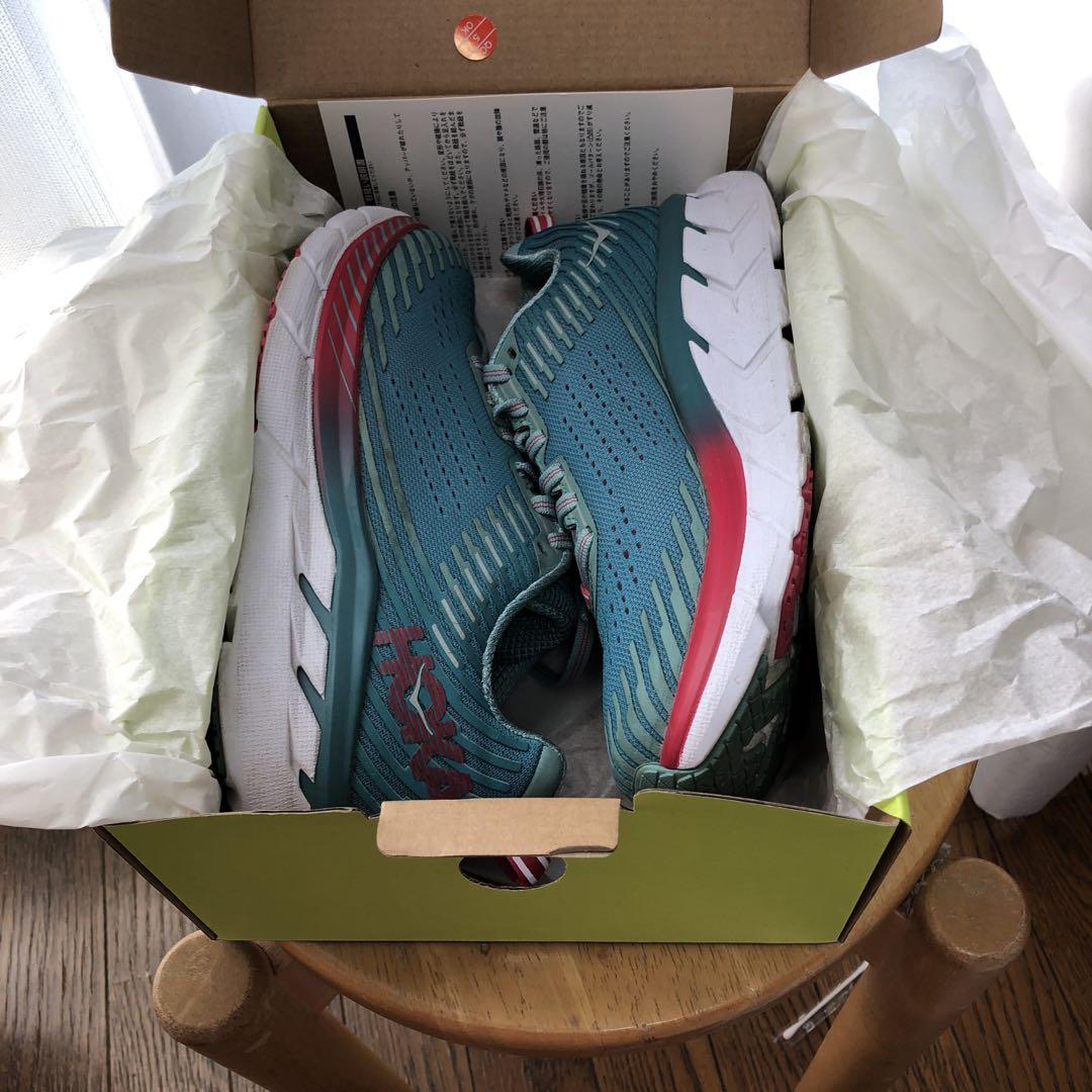 HOKA CLIFTON5 22.5㎝レディースランニングシューズアクアブルー