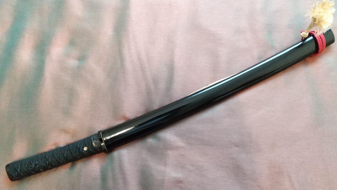 三本杉刃紋様】模造刀 舞踊 脇差 模擬刀 拵え 鍔 katana sword