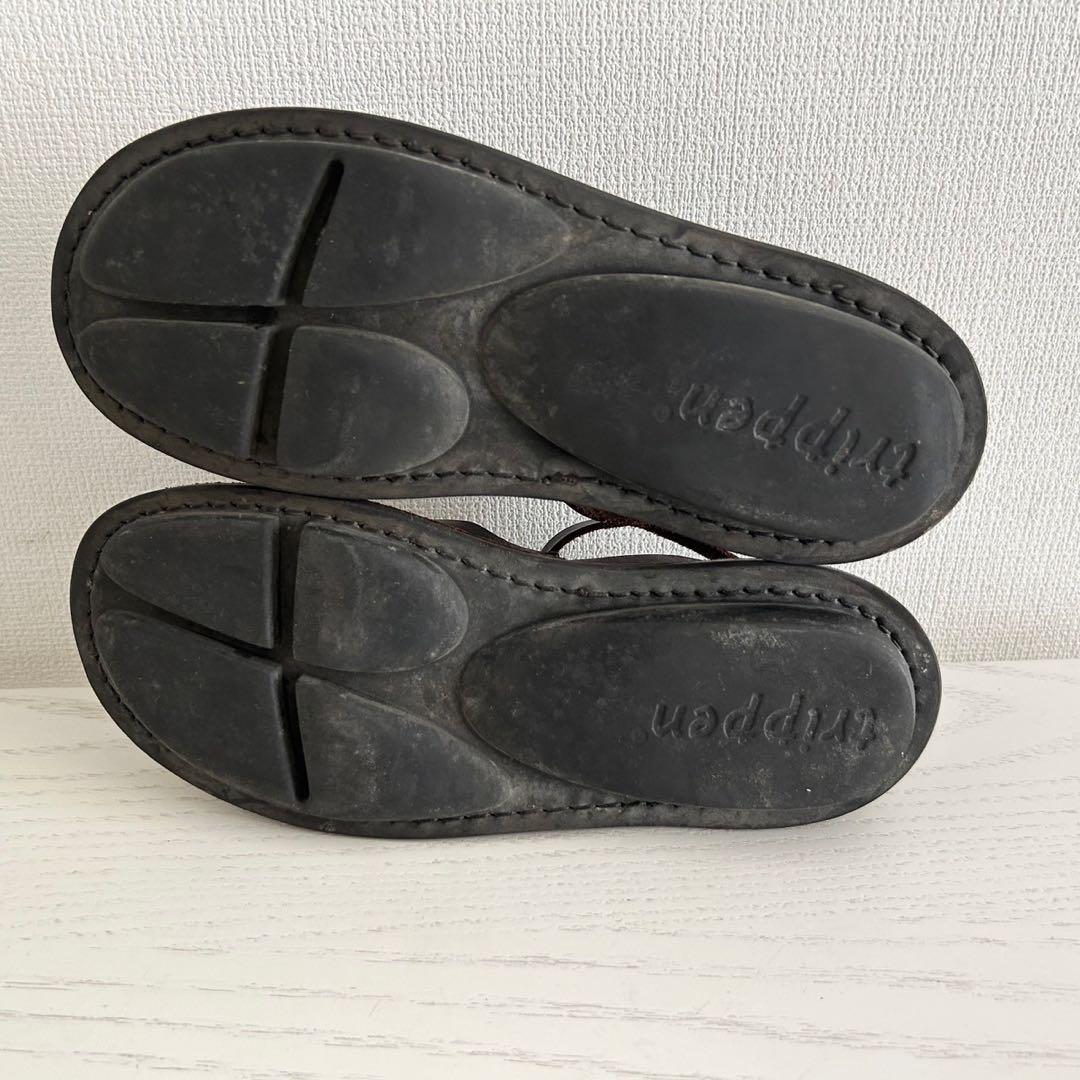美品☆Trippenトリッペン フラットシューズ アンクルベルト ブラウン