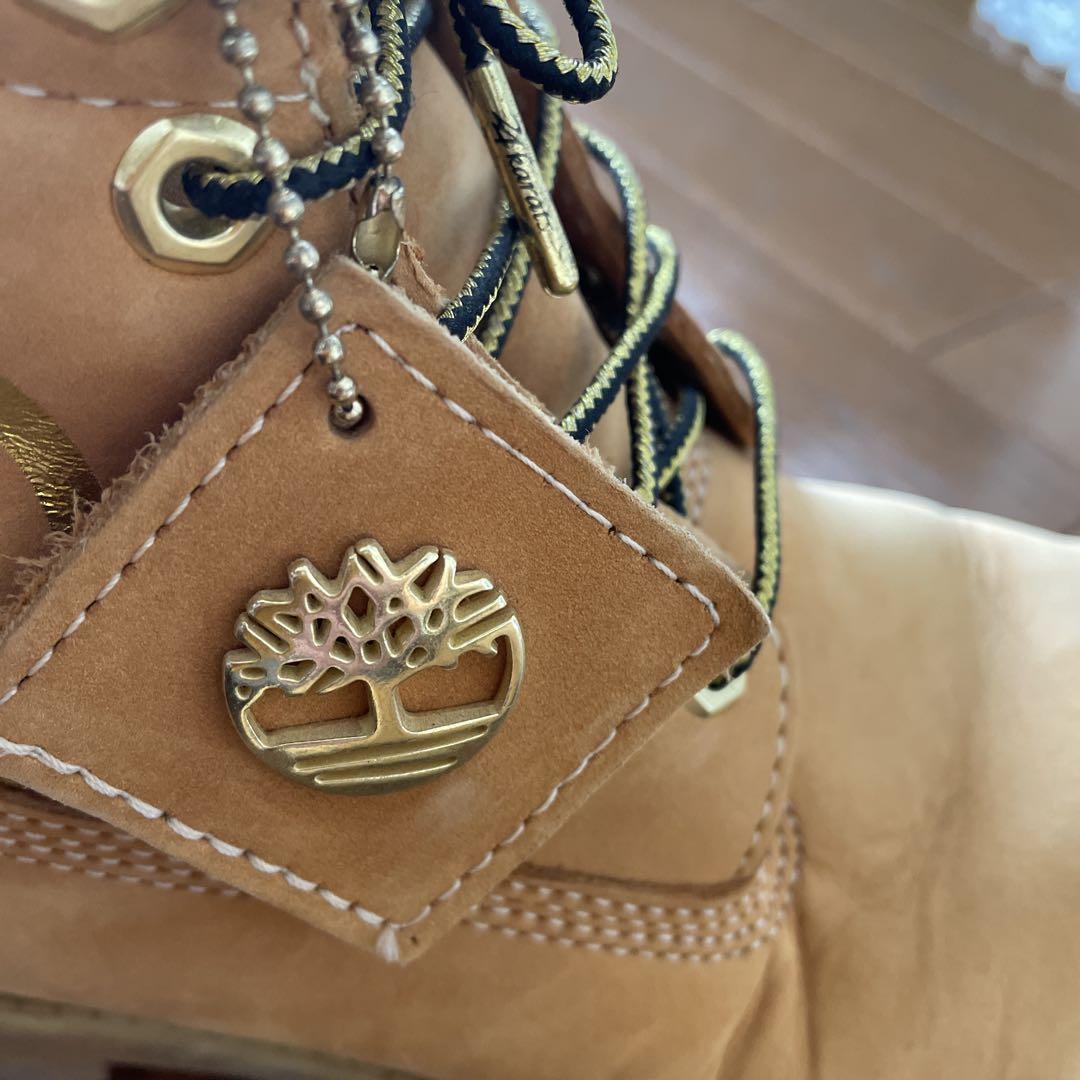 ひでりん Timberland 防水ワークブーツ ベージュ