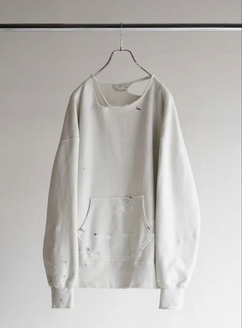 ancellm HOODIE CUTOFF CRASH SWEAT SHIRT