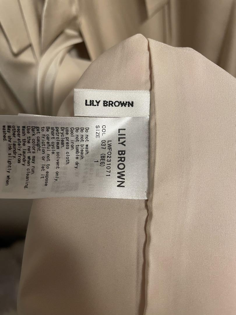 LILY BROWN 刺繍チュールサテンワンピース