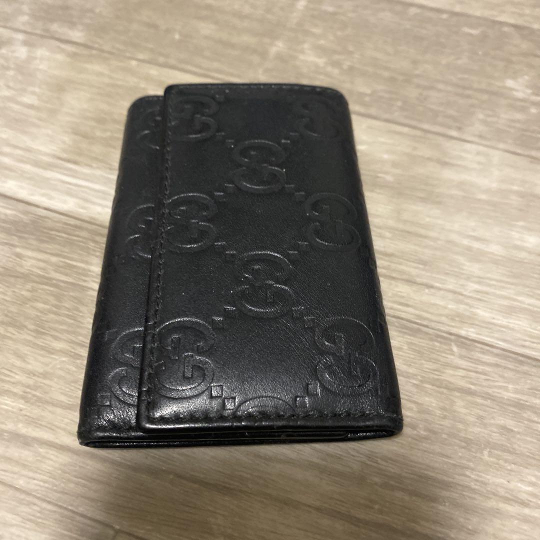 Gucci グッチブラック レザー キーケース