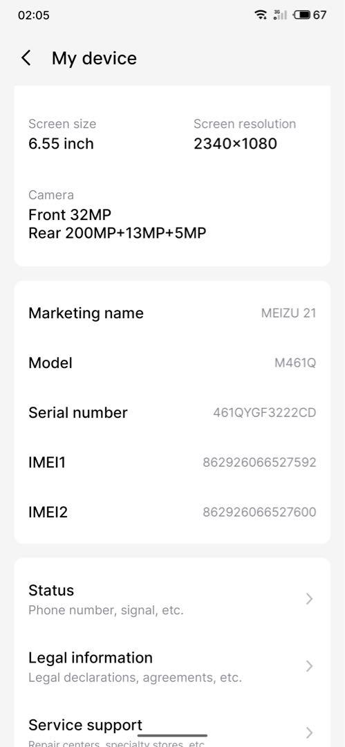 スマートフォン本体 MEIZU 21 12gb/512gb