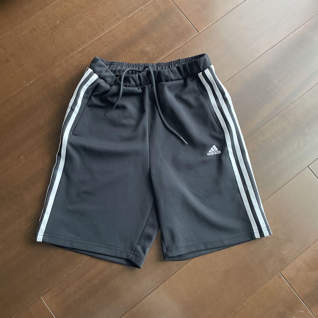 美品✨アディダス ハーフパンツ ジャージ 黒 155 XS 男女兼用