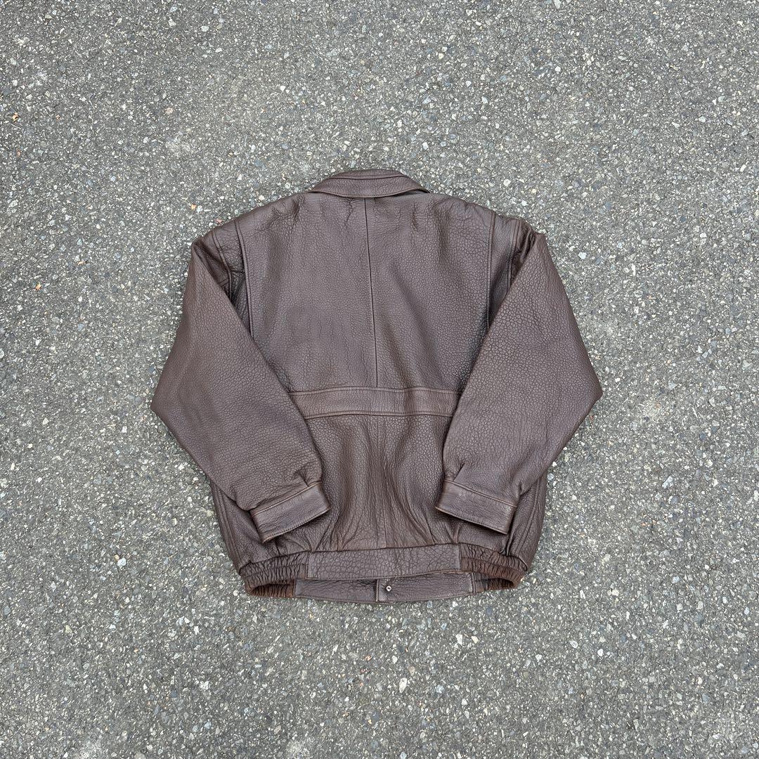 【短丈】90s vintage 短丈LL レザージャケット ブラウン ノームコア 【短丈】90s vintage 短丈LL レザージャケット ブラウン ノームコア