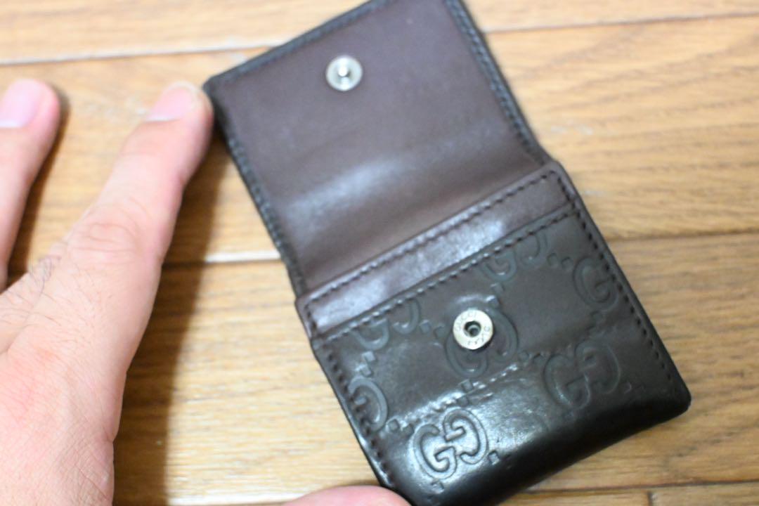 史上最も激安 Gucci ブラウン コインケース シマレザー 小物