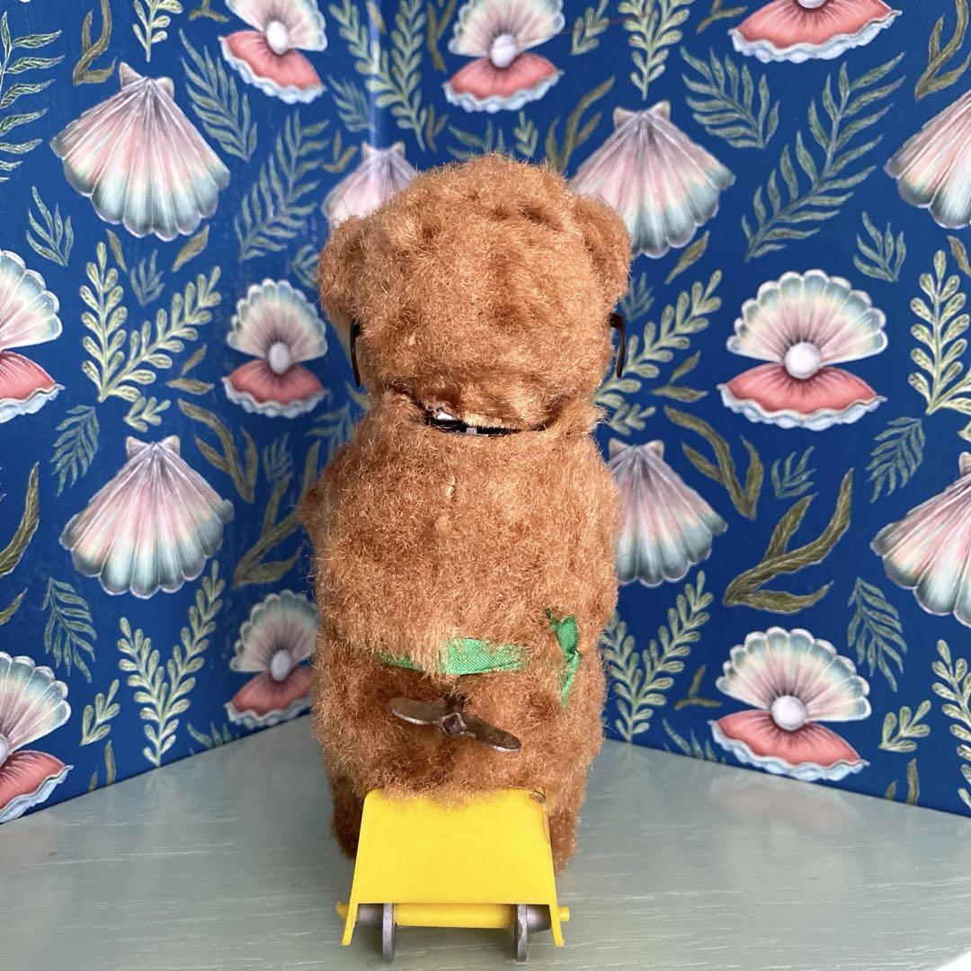 アンティーク　ビンテージベア　ゼンマイ仕掛け　編み物クマさん　max carl アンティーク ビンテージベア ゼンマイ仕掛け 編み物ベア max