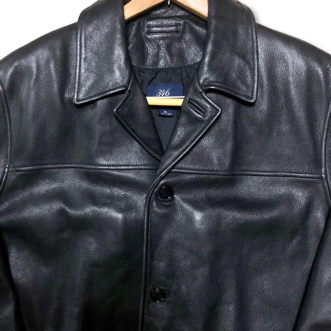 ブルックスブラザーズ カーコート レザー ブラック XL OVY 古着 ブルックスブラザーズ カーコート レザー ブラック XL OVY 古着