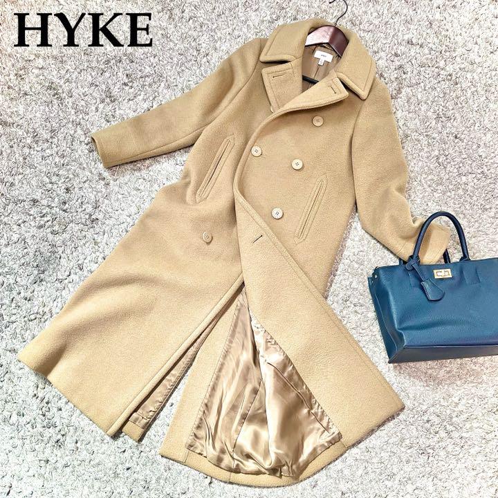 Hyke ハイク メルトン ダブルブレスト ロング Pコート メルカリ