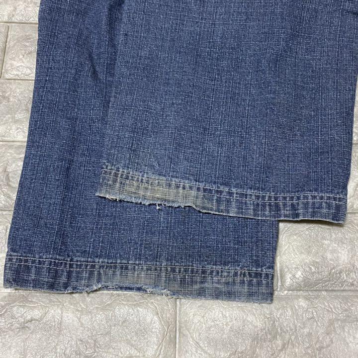 2022豊富な プラティナムフブ ワイド サイドライン デニムパンツ 8ahoJ-m68818802528 刺繍 バギー 送料無料限定SALE
