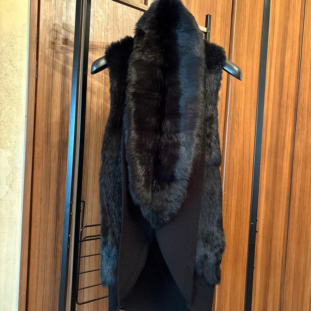 美品‼️DOUBLE STANDARD CLOTHING 黒ファージレコート