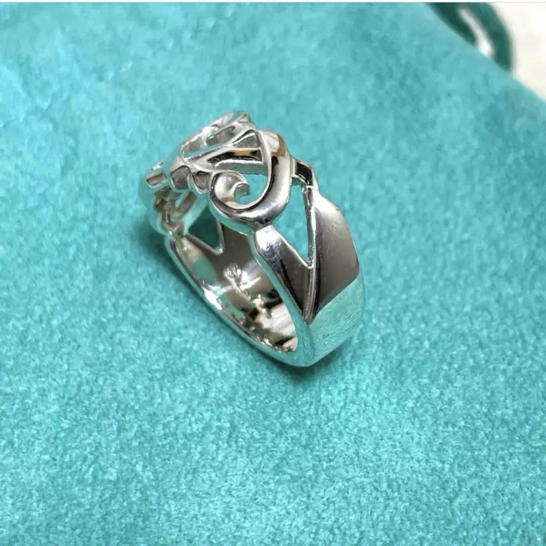 【極美品】ティファニー　トリプルラビングハートリング　9号 シルバー925