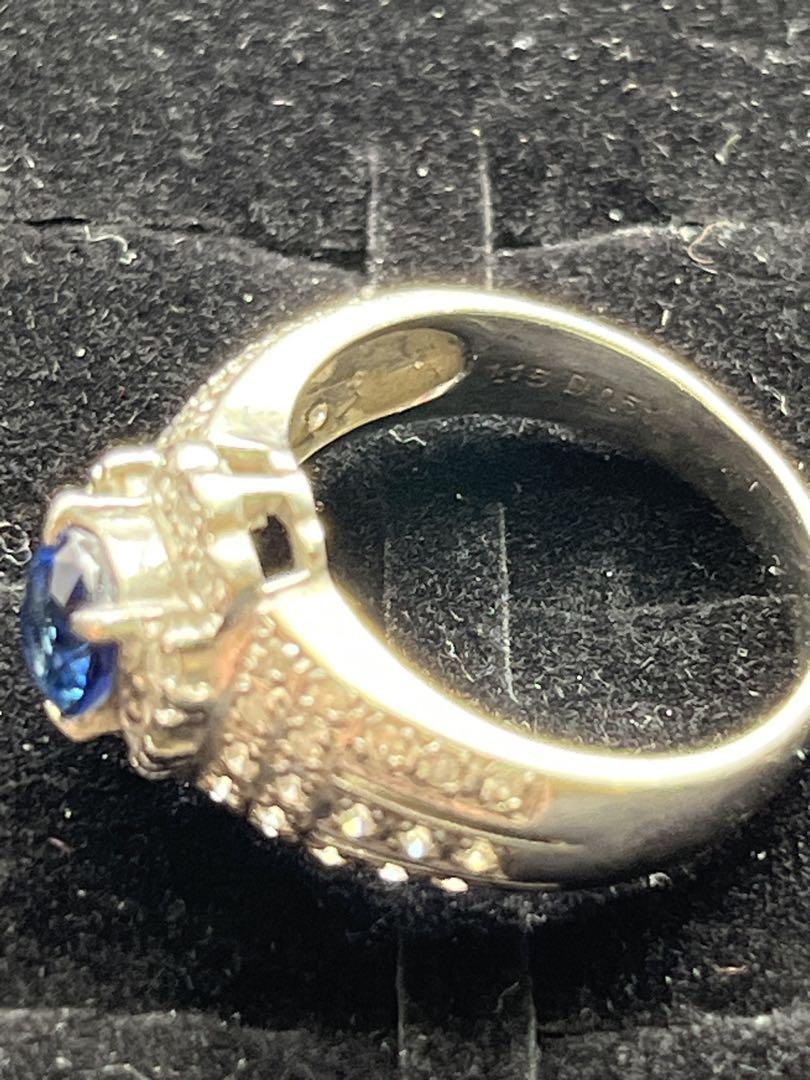 鑑別書付 非加熱ブルーサファイア1.15ct ダイヤ0.61ct Pt900Ω
