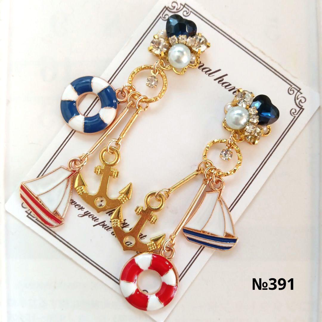 ♡ハンドメイド♡ビジューピアスイヤリング№391
