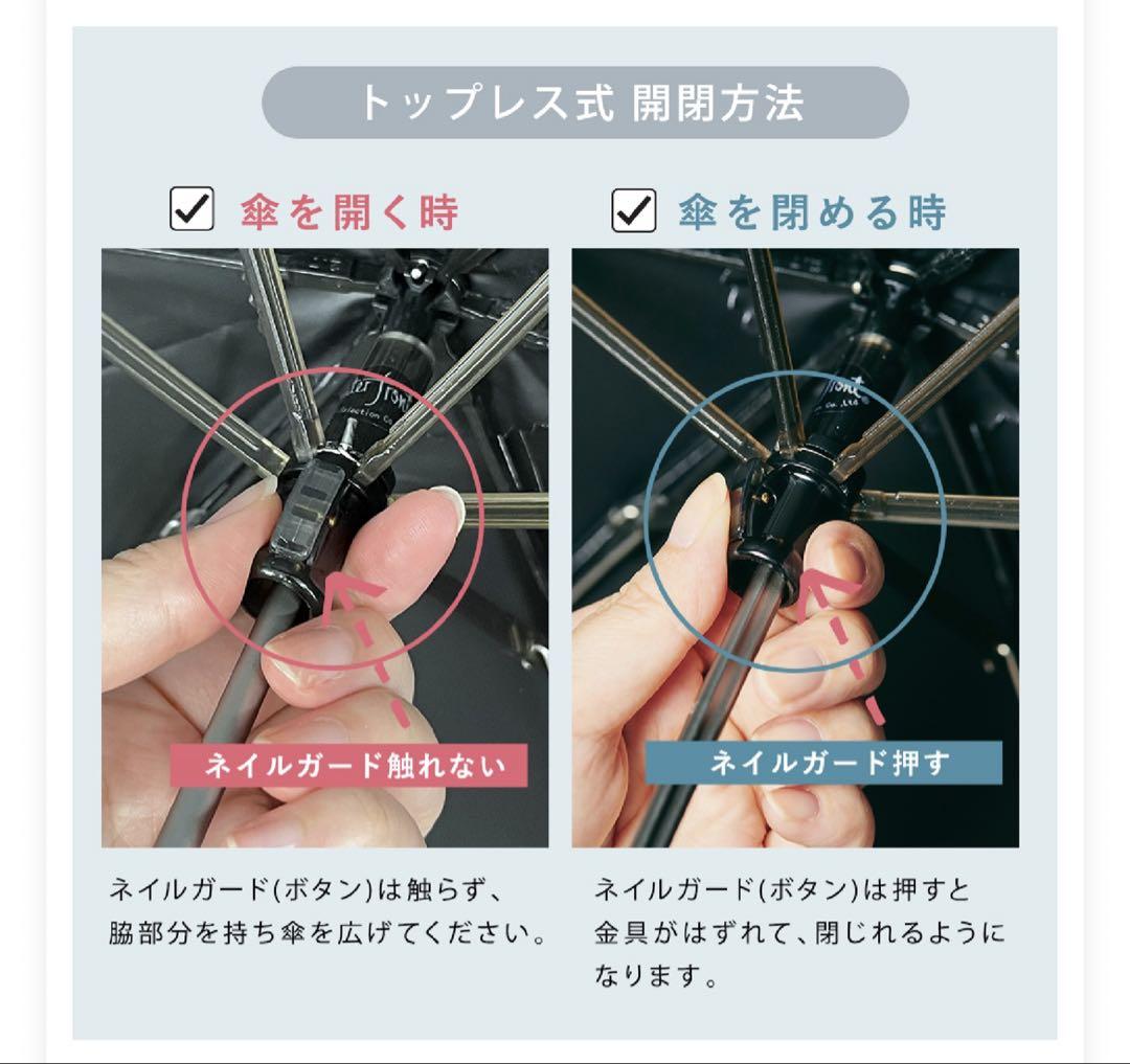 COKAGE+晴雨兼用日傘(55cm)2WAY ラテベージュ／ウォーターフロント