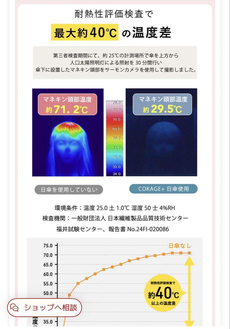 COKAGE+晴雨兼用日傘(55cm)2WAY ラテベージュ／ウォーターフロント