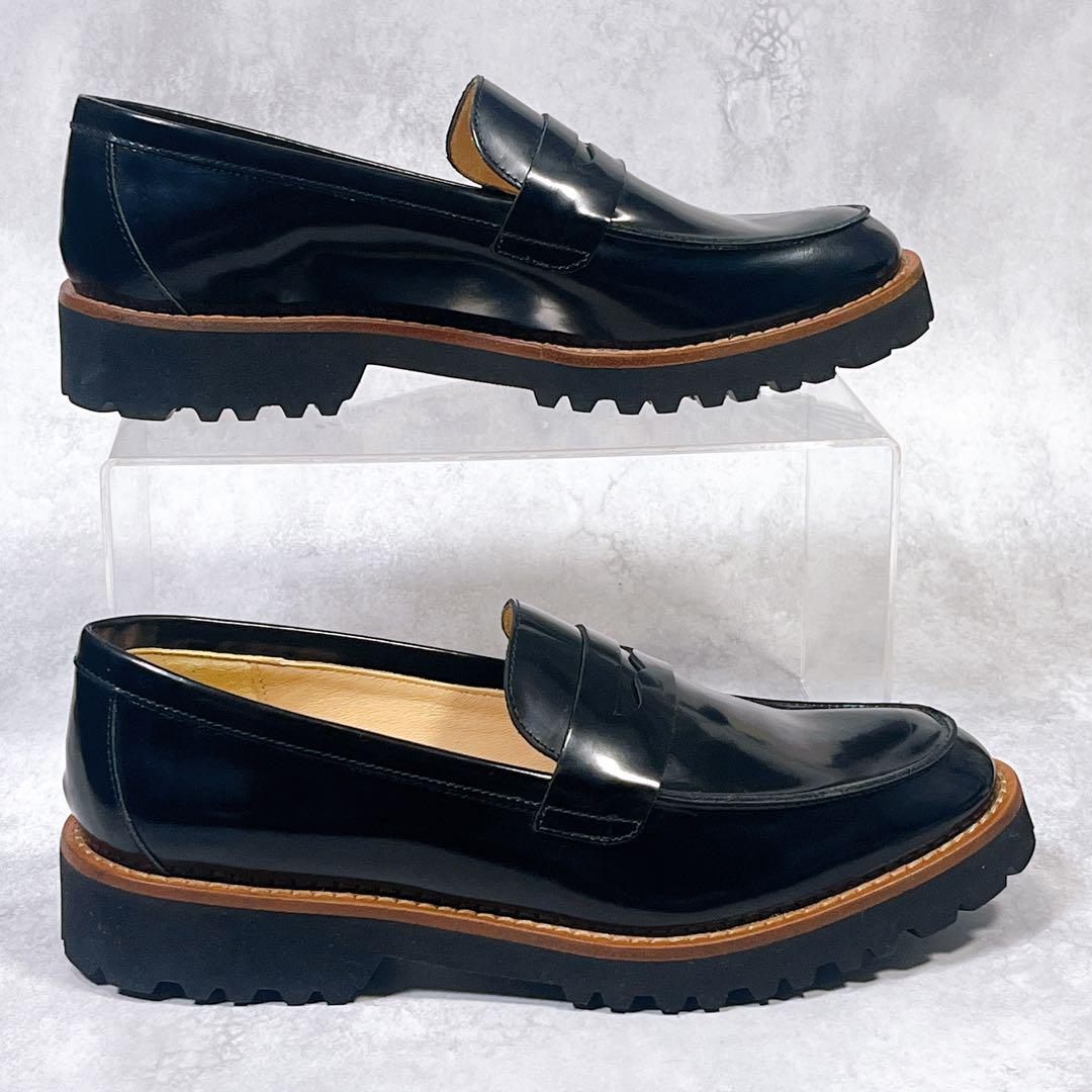 ☆ほぼ新品☆【ファビオルスコーニ】 コインローファー (36) タンクソール　黒