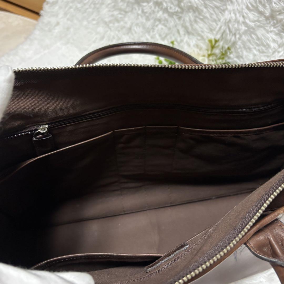 PORTER　ポーター　オールレザー　ブリーフケース　　ブラウン　レザー