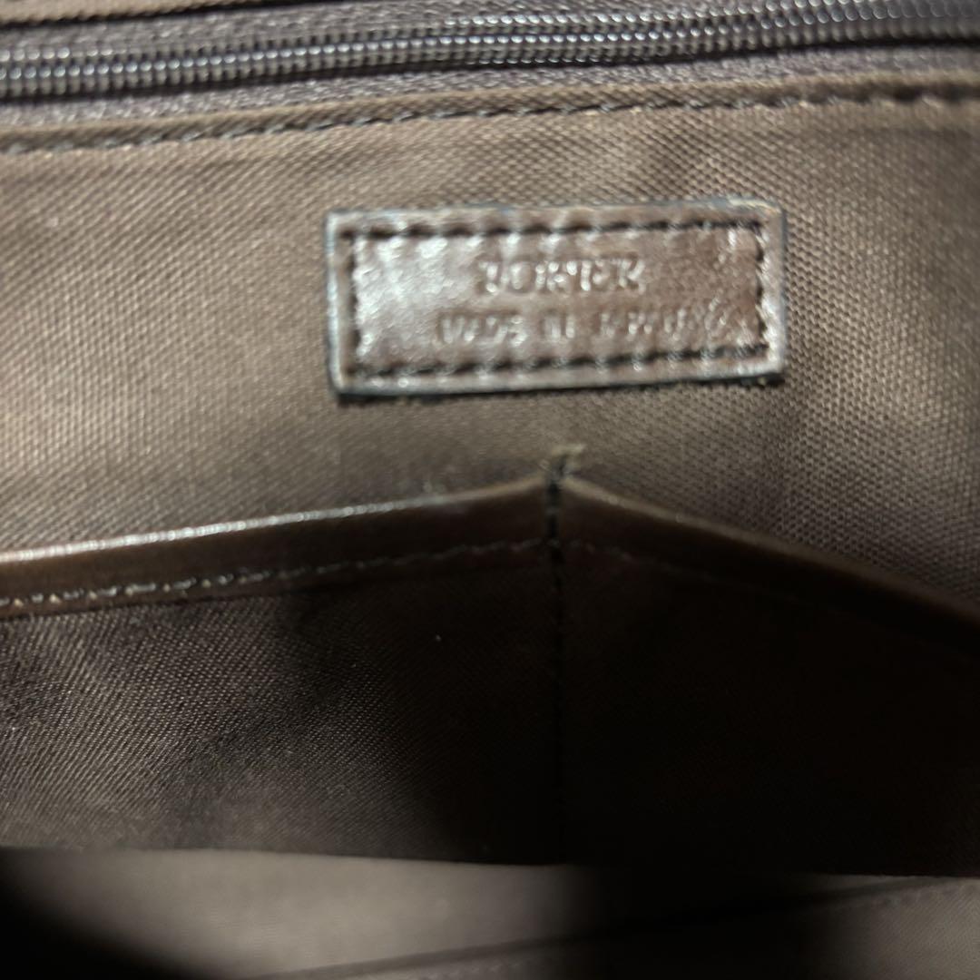 PORTER　ポーター　オールレザー　ブリーフケース　　ブラウン　レザー