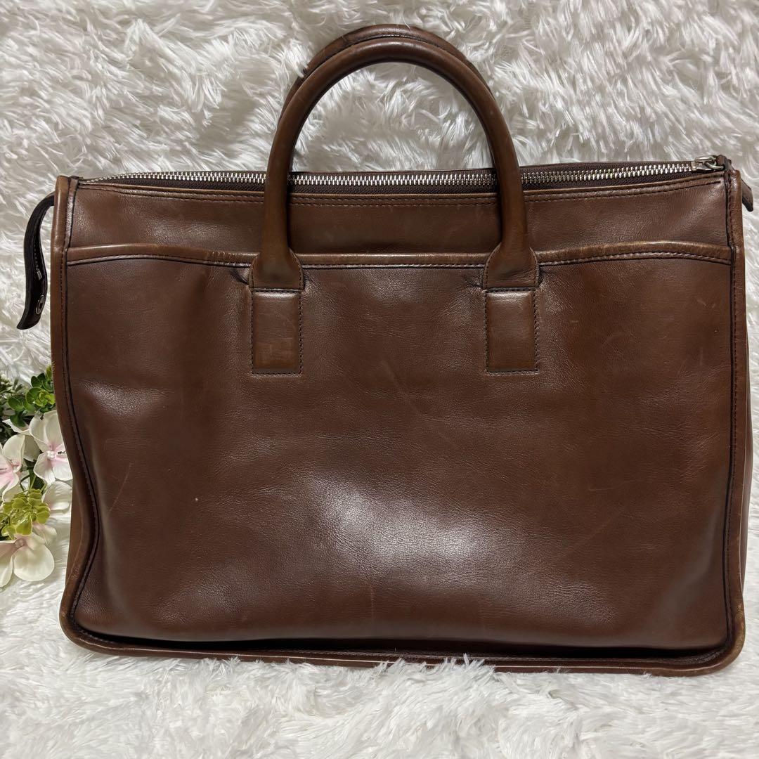 PORTER　ポーター　オールレザー　ブリーフケース　　ブラウン　レザー